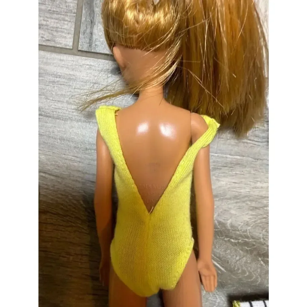 Blonde Barbie Skipper Doll with Yellow Swimsuit & Bee Accessory Set
